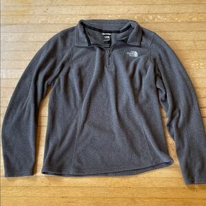 EUC The North Face Gray Fleece Quarter Zip